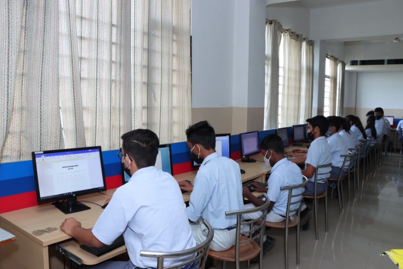  Students engaging in interactive learning activities at Greater Noida World School
