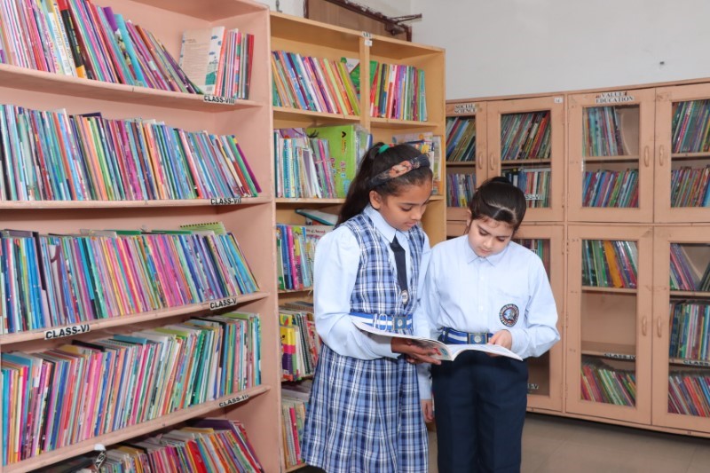 Library resources for exam preparation at Greater Noida World School


