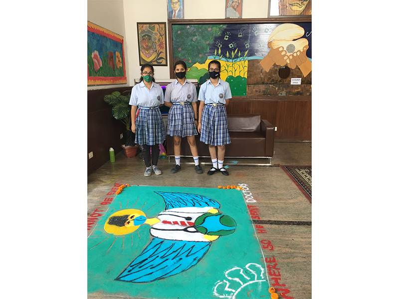 Students celebrating cultural diversity at Greater Noida World School
