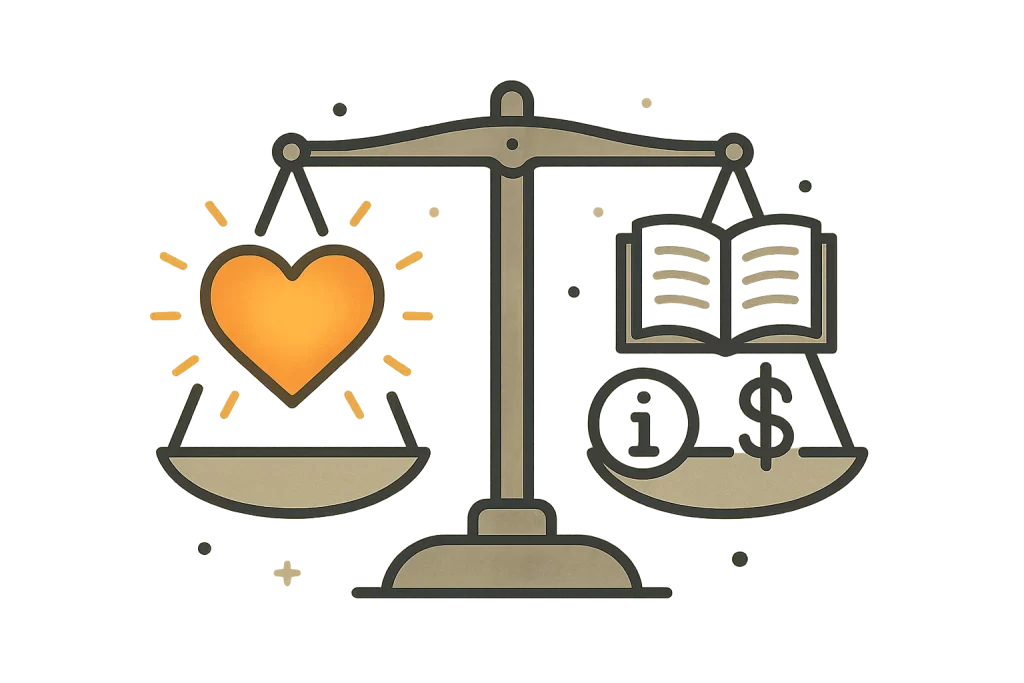 Illustration of moral and value education guiding student choices.