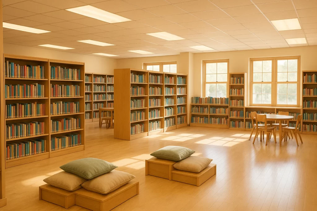 Sports field with basketball and football courts at CBSE schools in Greater Noida.