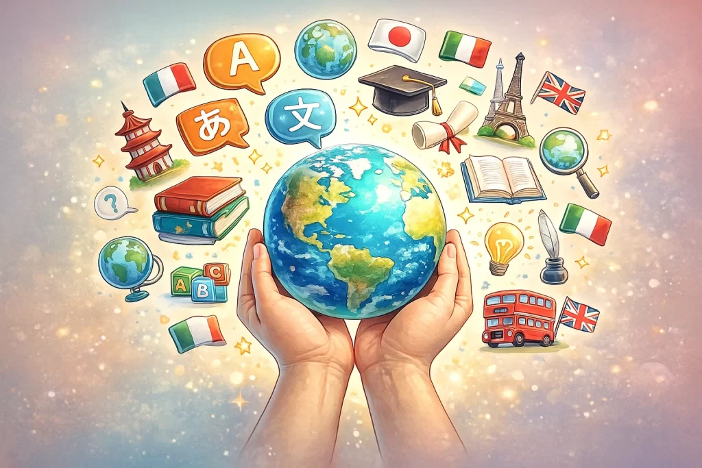 Symbolic illustration of global competence in early education.