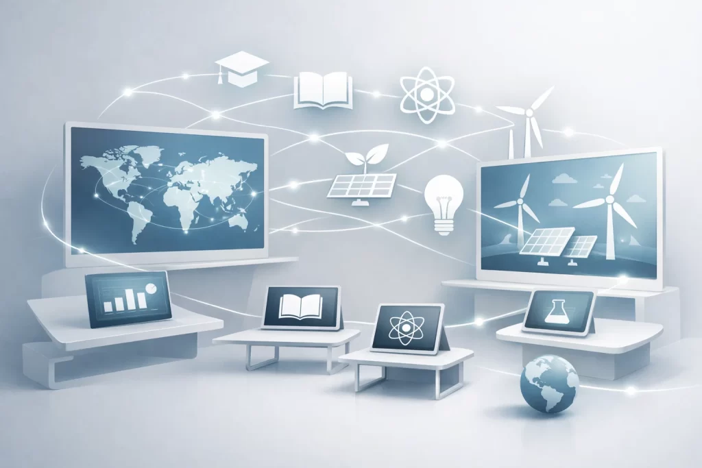 Technology enabled global learning environment