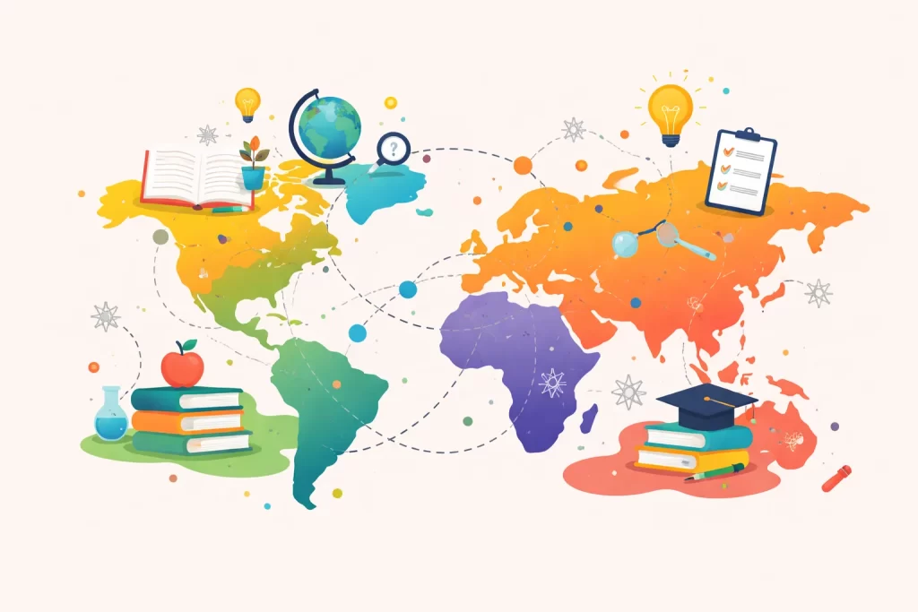 Global awareness in education through interconnected learning concepts