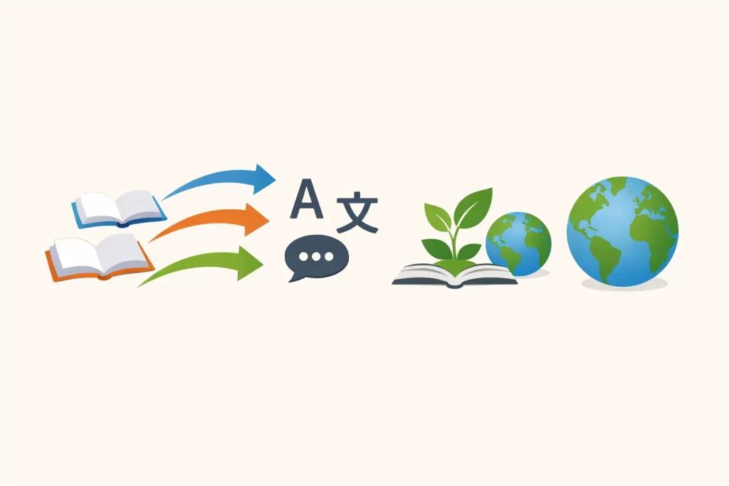 Language learning supporting sustainability education
