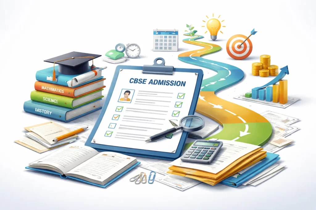 CBSE admission process explained through structured academic visuals