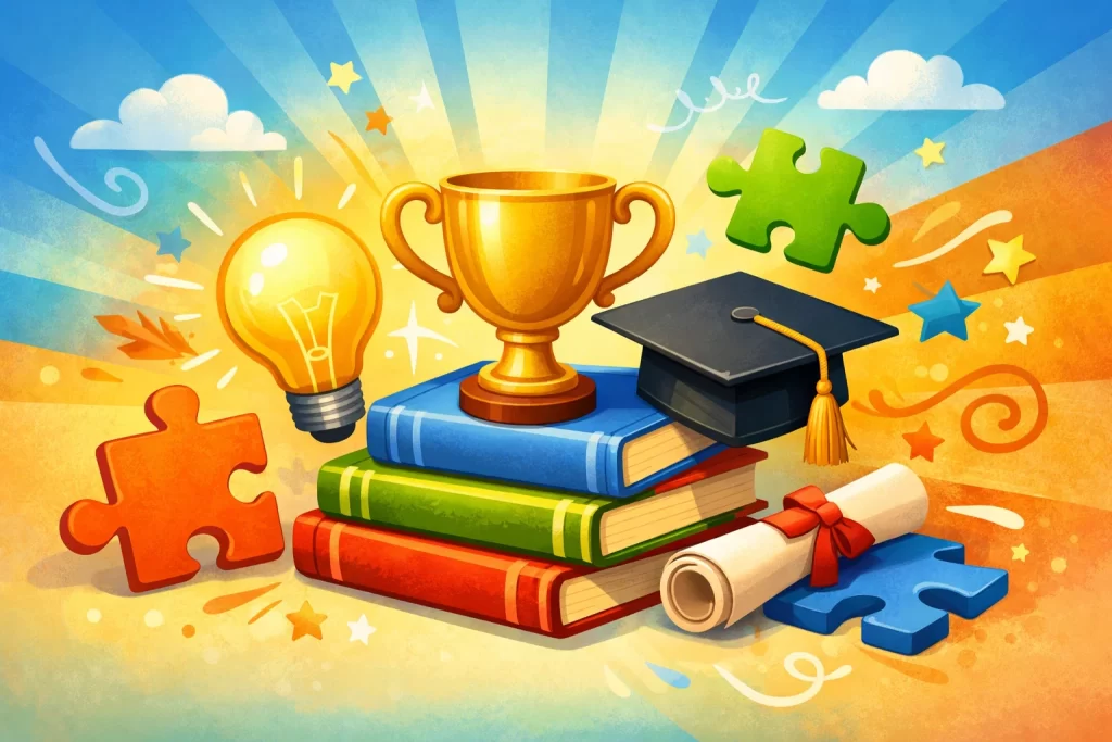 Best school education and student development concept