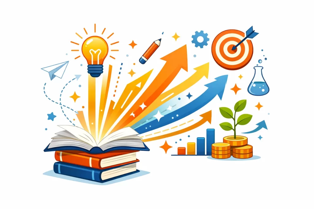 Conceptual illustration of student engagement and motivation in education